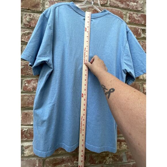 L.L. Bean Short Sleeve Authentic Original Ducks Men’s M Light Blue Cotton Tee - Picture 5 of 8